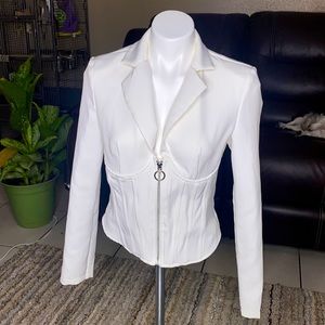 WHITE FASHION NOVA Fitted TOP/ Jacket TOP ❤️